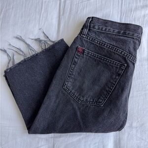 BDG Washed Black Denim Longline Bermuda Shorts